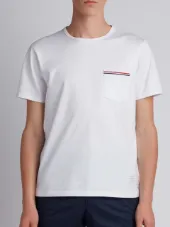 tricolour accent T-shirt