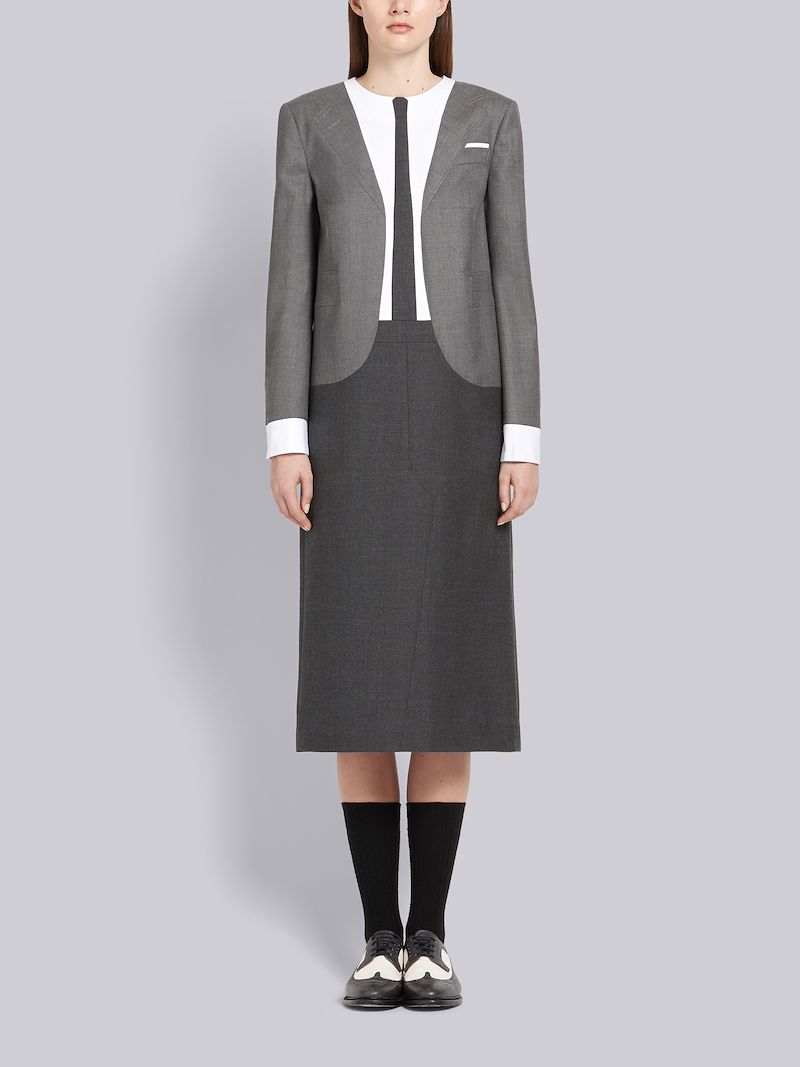 Trompe L'oeil Super 120s Suit Dress