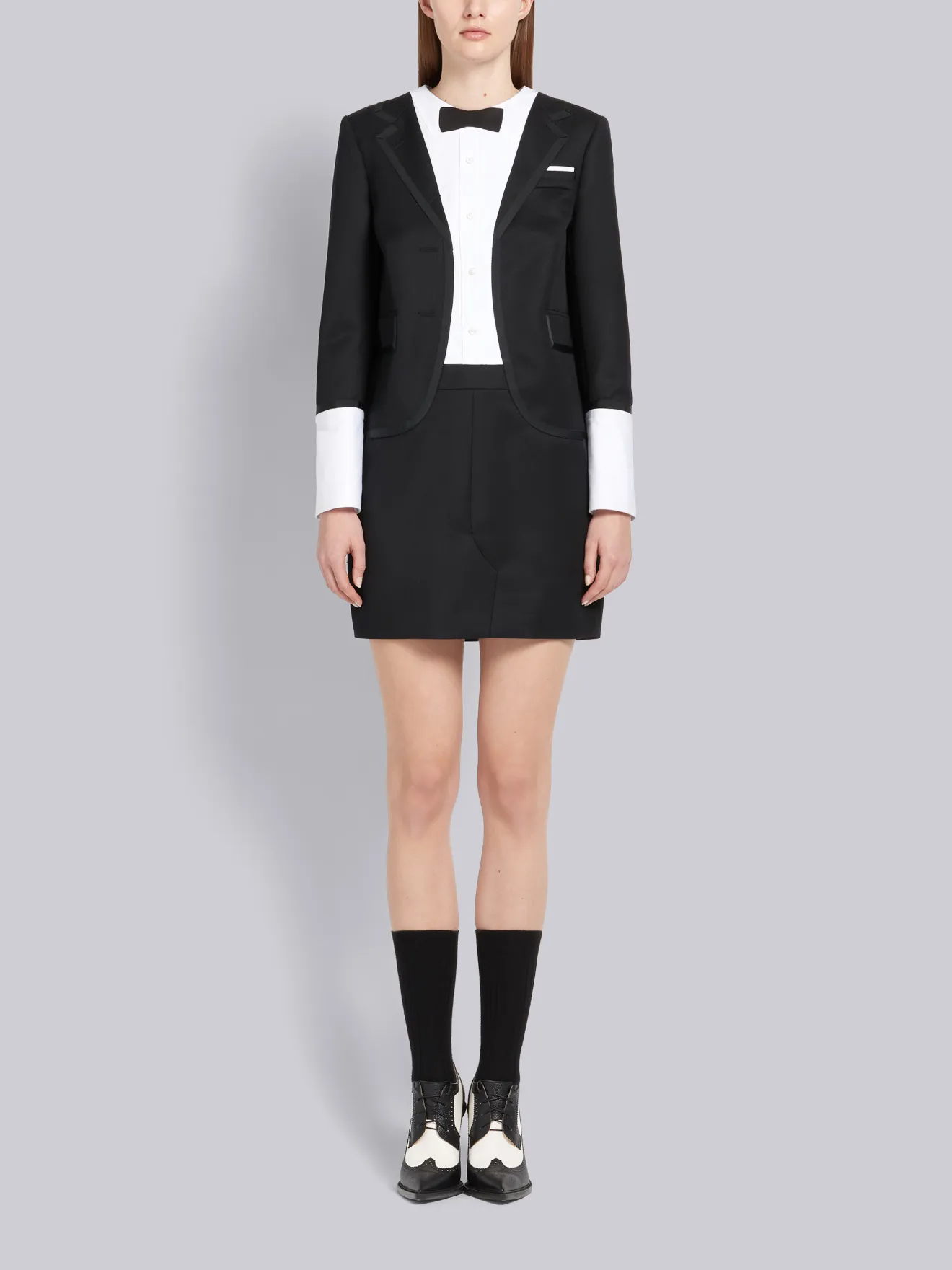 tuxedo mini dress