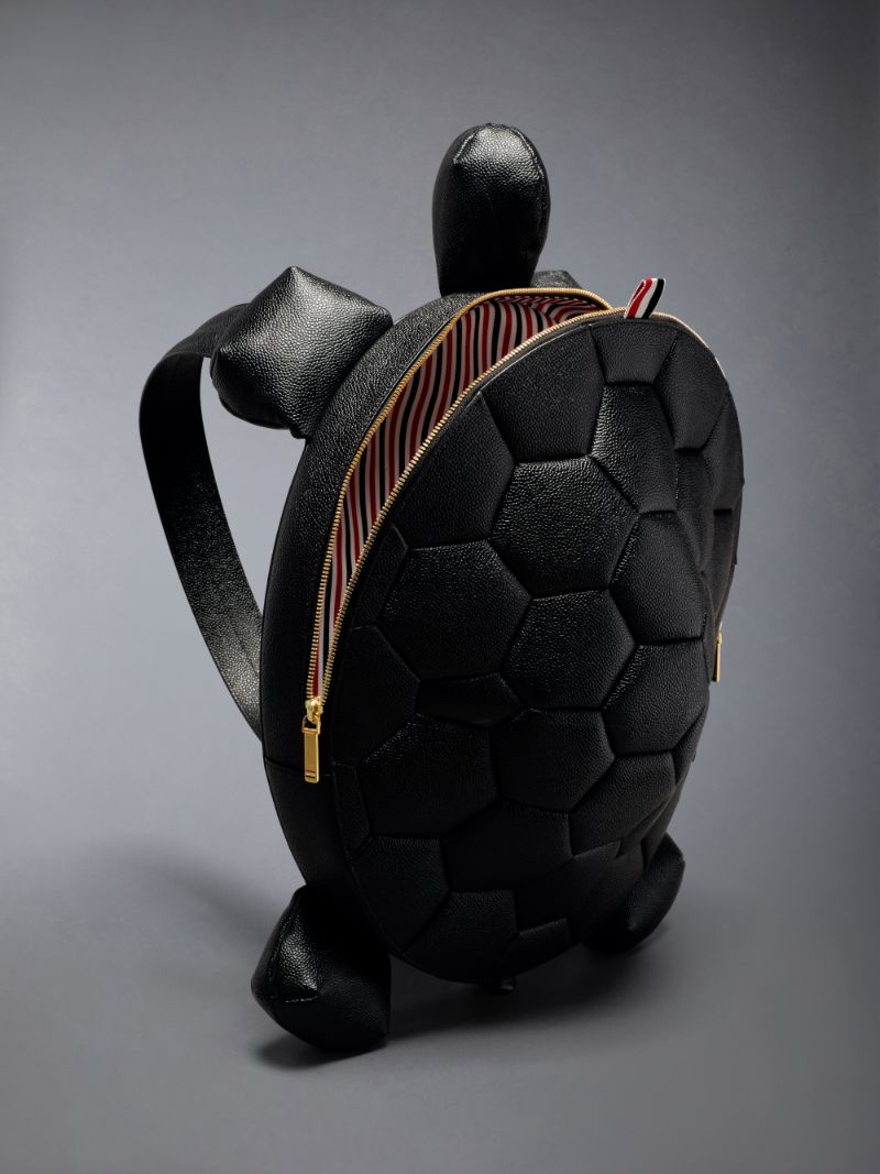 Turtle Backpack in Pebble Grain Thom Browne