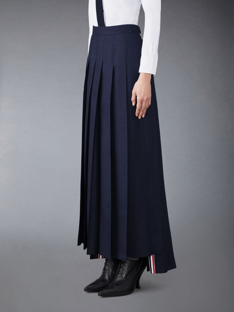 Twill Pleated Long Skirt | Thom Browne