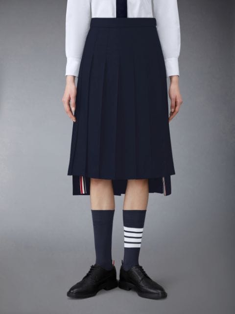 Pastel Grey Viscose Elite Accordion Pleat Skirt