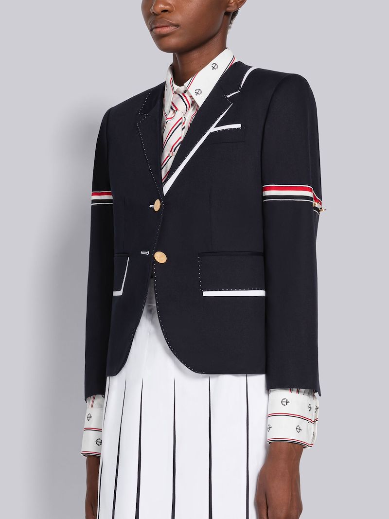 Twill Trompe L'oeil Armband Classic Sport Coat