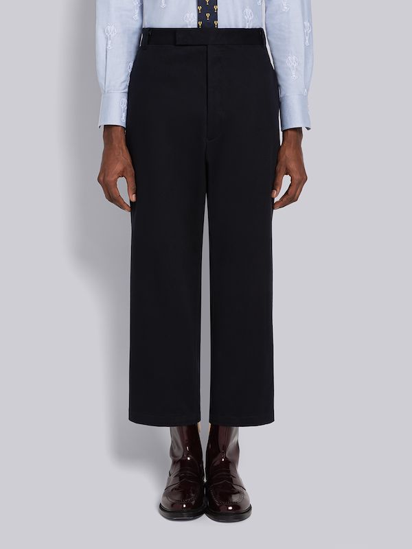 Twill Unconstructed Straight Leg Trouser