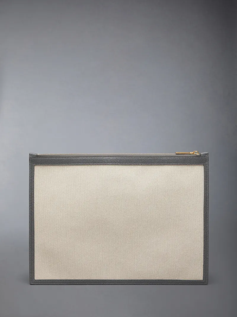 twotone canvas document holder Thom Browne