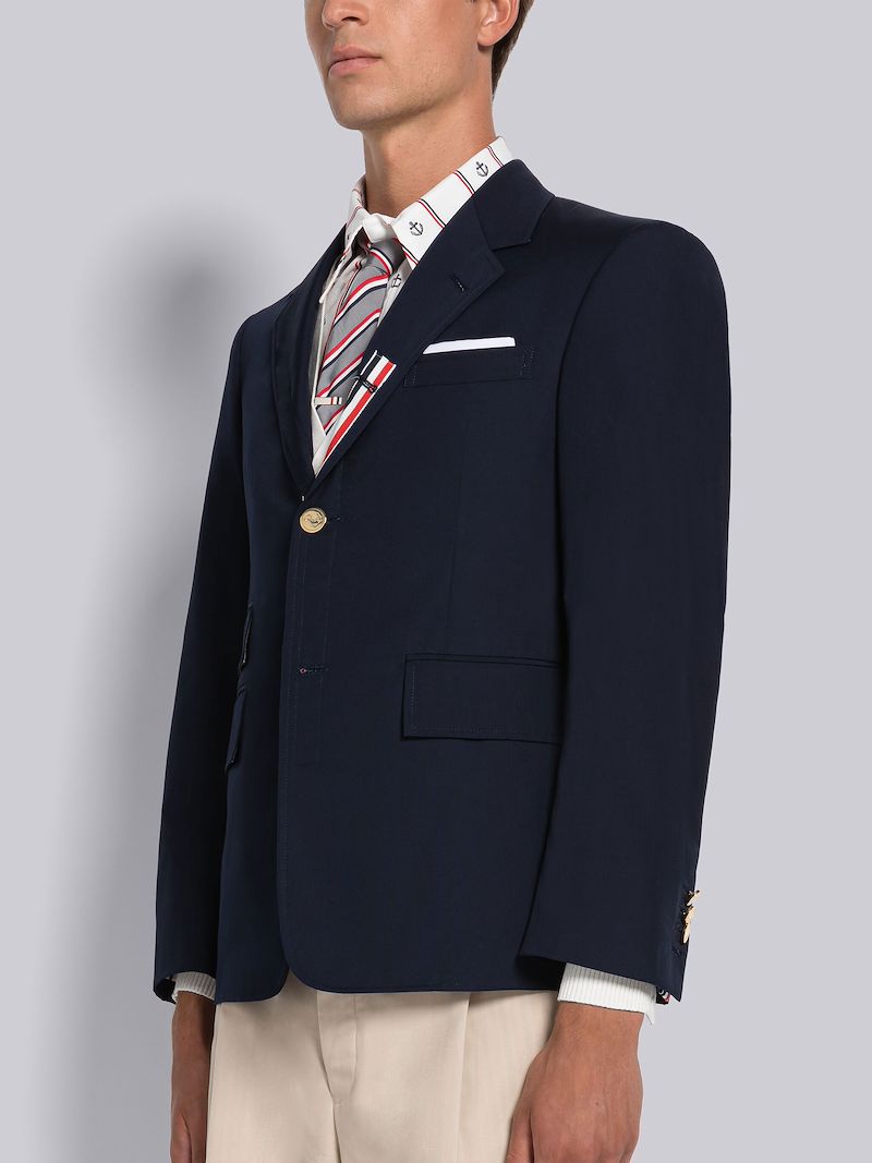 Typewriter Cloth Grosgrain Placket Sport Coat