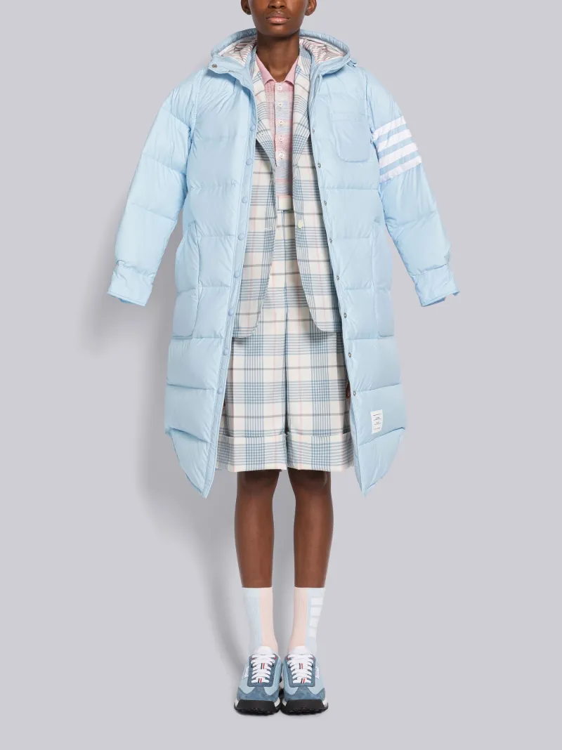 Ultra Light Nylon 4-Bar Hooded Down Shirtdress