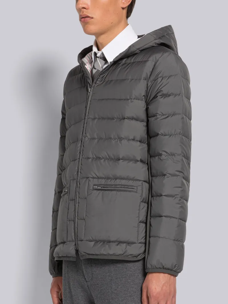 Ultra Light Nylon Down Hooded Jacket | Thom Browne