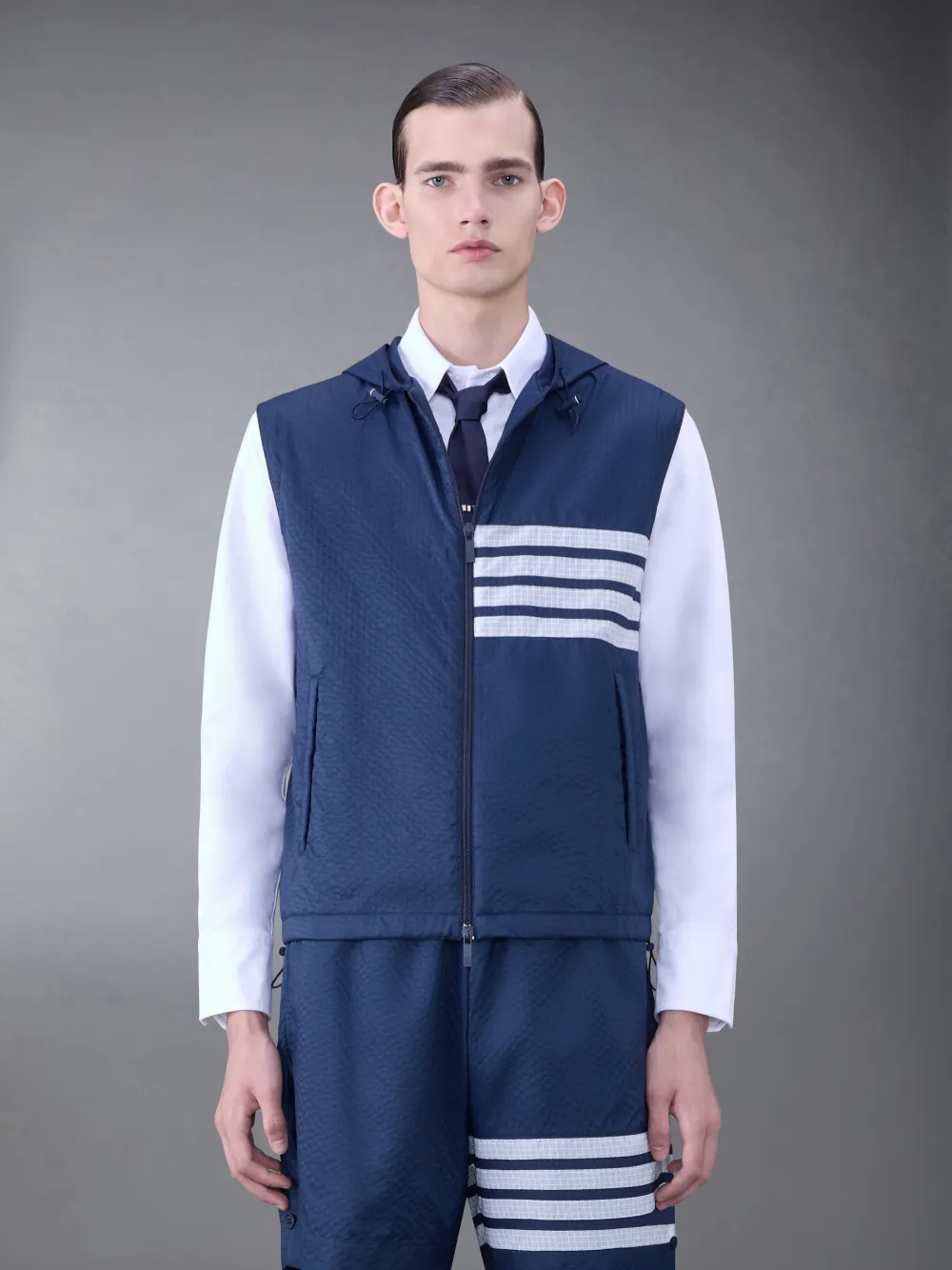 Ultralight Ripstop 4-Bar Hooded Vest | Thom Browne