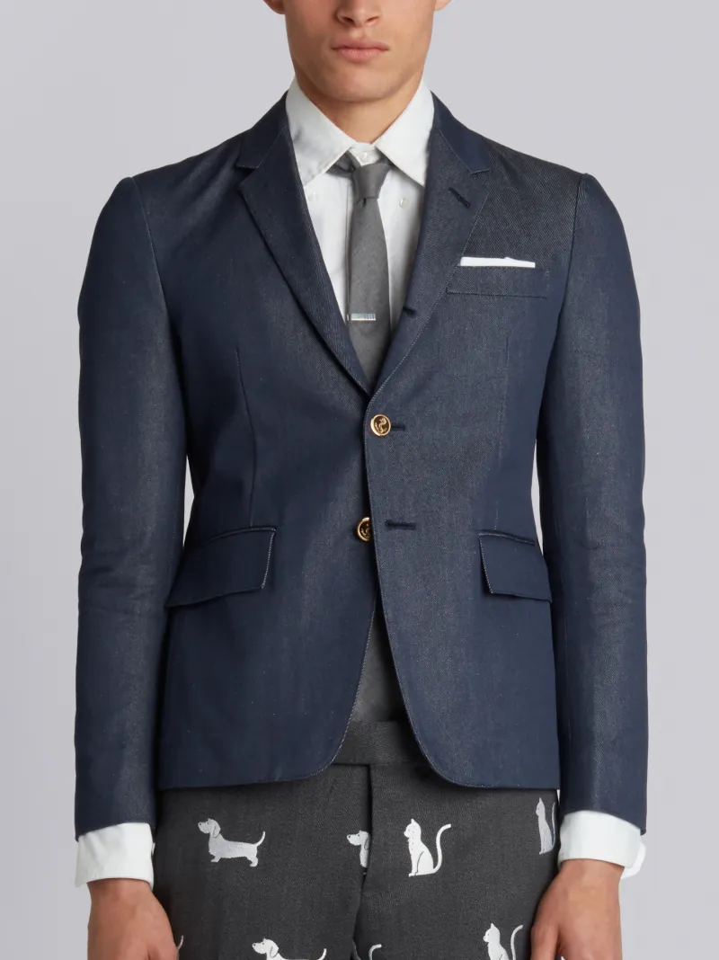 Unconstructed Denim Sport Coat