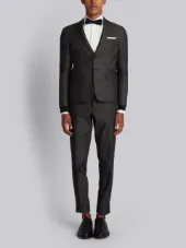 Unconstructed High Armhole Single Breasted Sport Coat In Black Denim