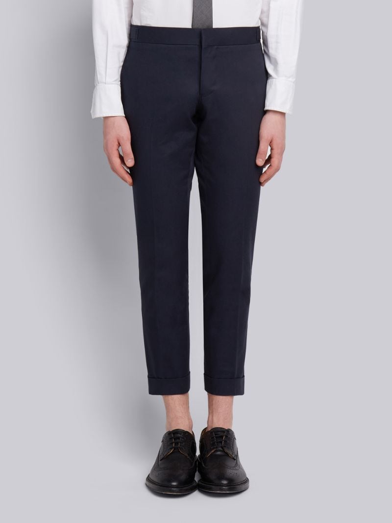 Unconstructed Low Rise Trouser In Cotton Twill