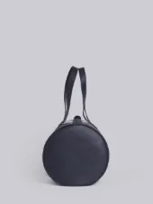 Unstructured Gym Bag With Contrast 4-bar Stripe In Pebble Grain & Calf Leather