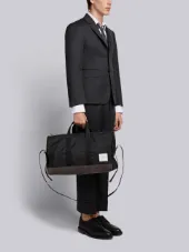 Unstructured Holdall In Nylon And Suede