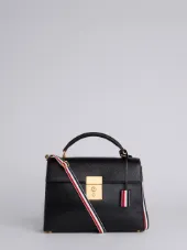 Unstructured Mrs. Thom (32x23x11 Cm) With Red, White And Blue Shoulder Strap In Pebble Lucido Leather
