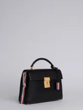 Unstructured Mrs. Thom (32x23x11 Cm) With Red, White And Blue Shoulder Strap In Pebble Lucido Leather