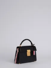 Unstructured Mrs. Thom Jr. (28x19,5x9 Cm) With Red, White And Blue Shoulder Strap In Pebble Lucido Leather