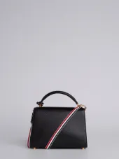 Unstructured Mrs. Thom Jr. (28x19,5x9 Cm) With Red, White And Blue Shoulder Strap In Pebble Lucido Leather