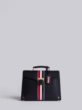 Unstructured Mrs. Thom With Red, White And Blue Vertical Stripe In Pebble Grain Calf Leather