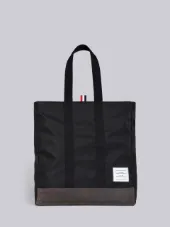 Unstructured Tote Bag In Nylon And Suede