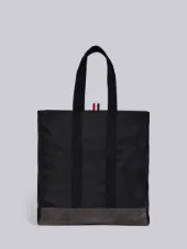 Unstructured Tote Bag In Nylon And Suede