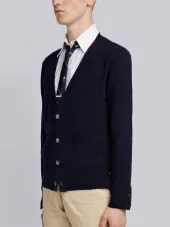 V-Neck Cardigan In Mercerized Merino