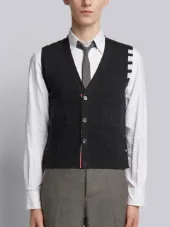 V-Neck Cardigan Vest In Cashmere