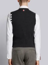 V-Neck Cardigan Vest In Cashmere