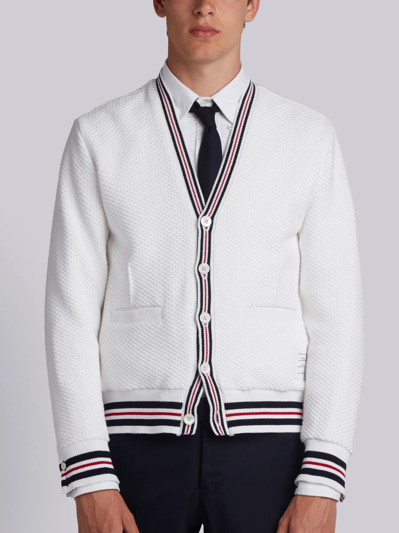 thom browne v neck cardigan