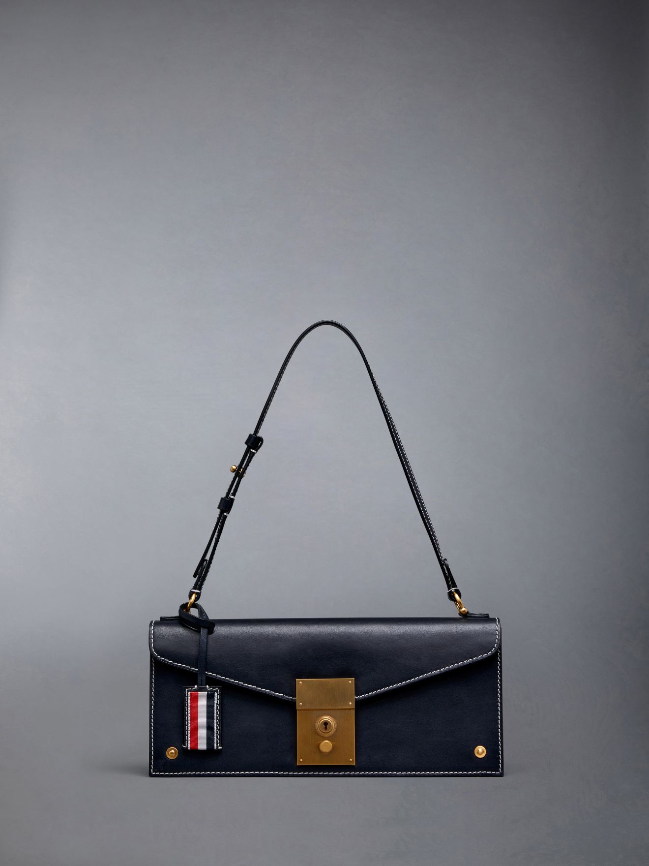 Thom Browne - Vacchetta Leather Mrs. Thom Baguette Bag - One Size - Black - Female