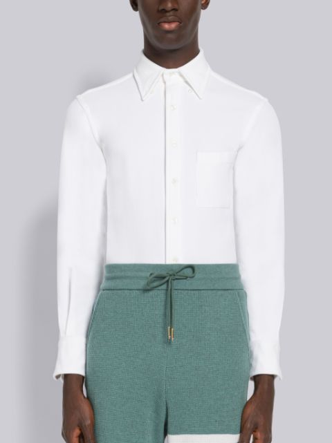 Gathered Blanket Stitch Applique Shirt | Thom Browne