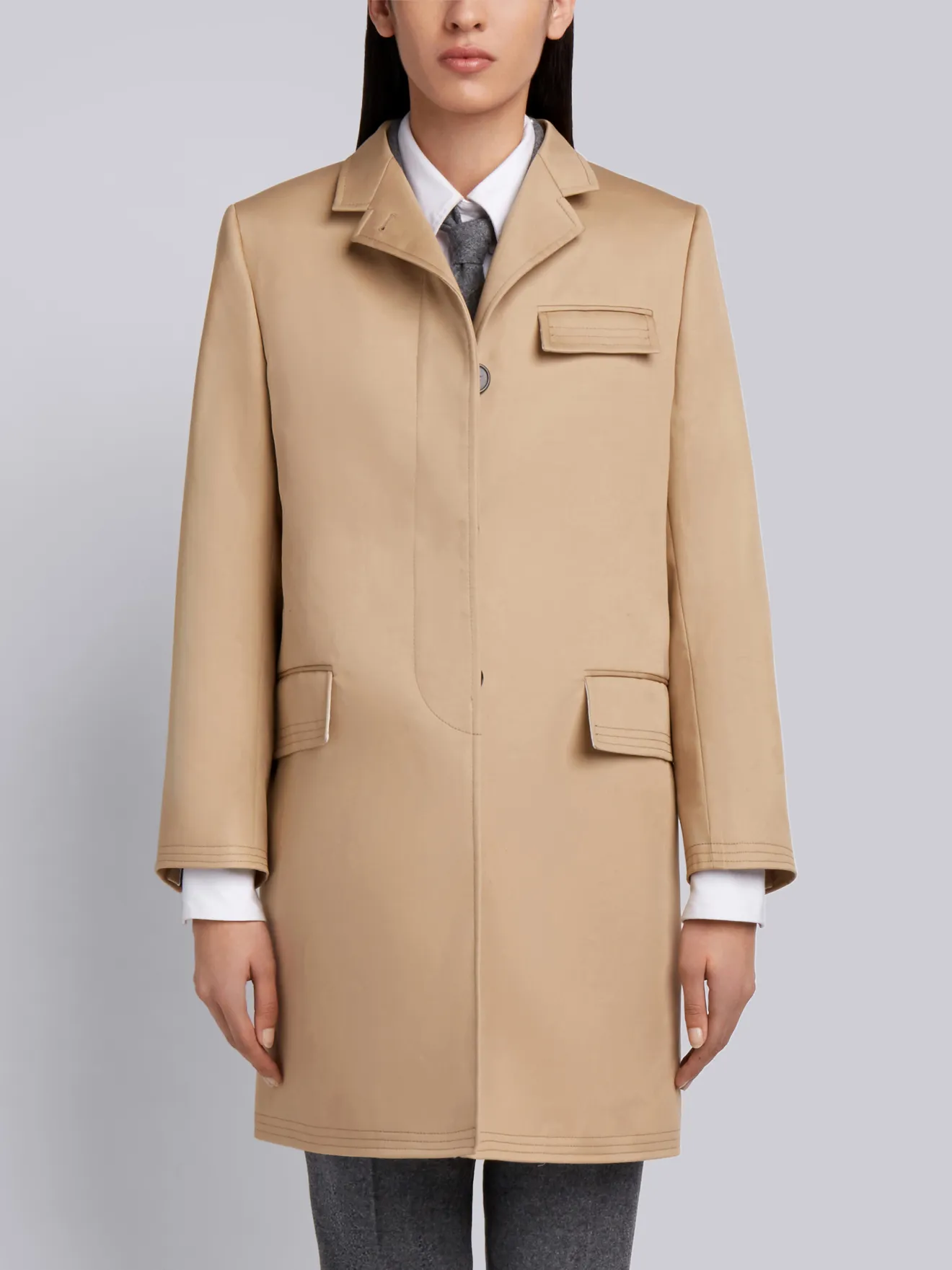 Vent Back Mackintosh Chesterfield Overcoat | Thom Browne