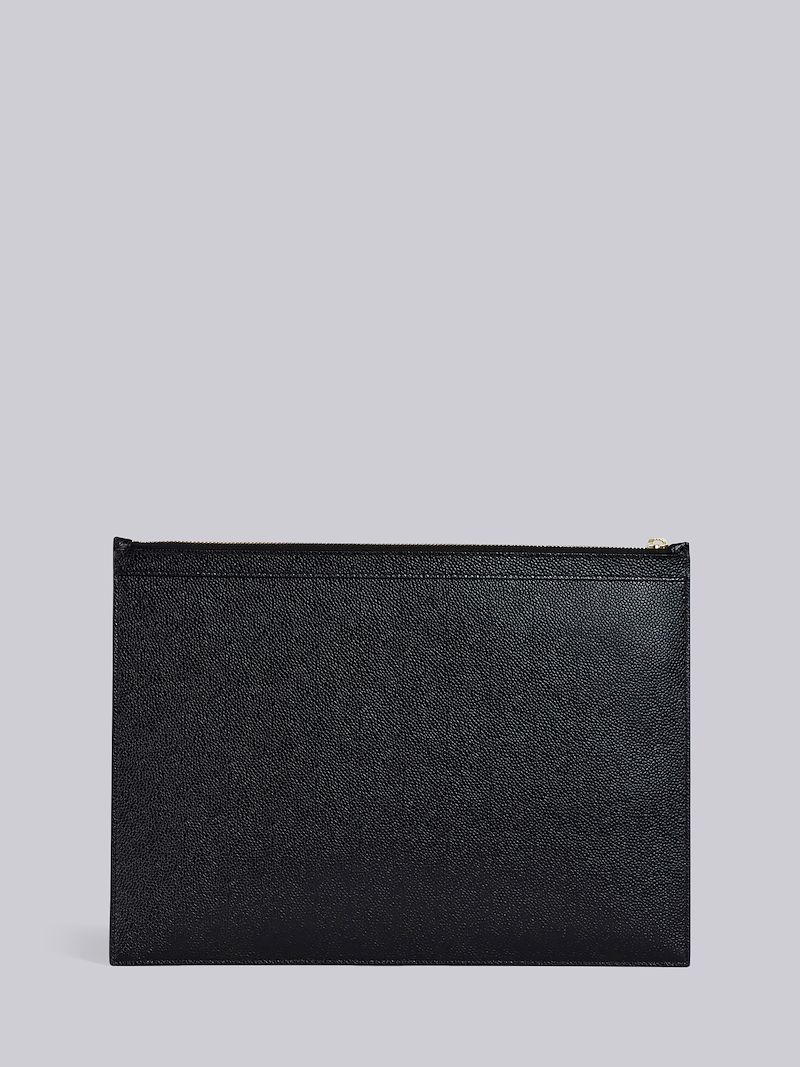 Vertical Intarsia Stripe Leather Medium Document Holder