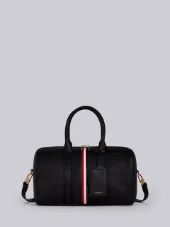 Vertical Stripe Unstructured Calf Leather Medium Holdall