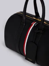 Vertical Stripe Unstructured Calf Leather Medium Holdall