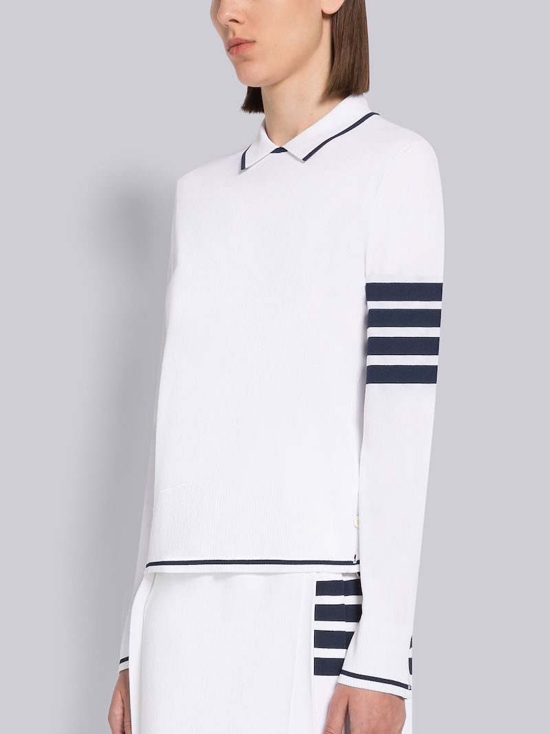 Viscose Jersey Tipping Polo Collar Pullover