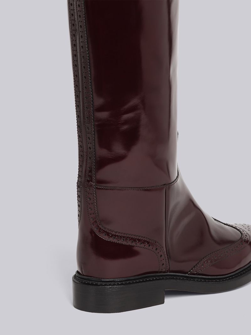 Vitello Calf Leather Wingtip Equestrian Boot