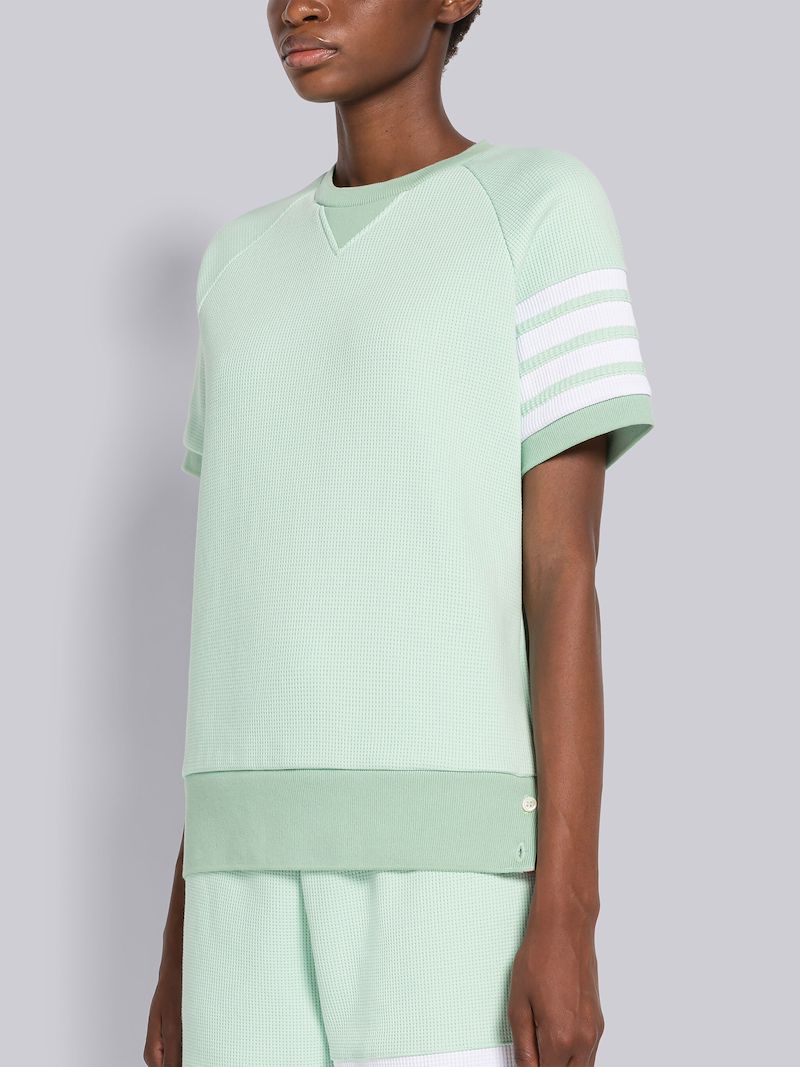 Waffle 4-Bar Raglan Sweatshirt Tee