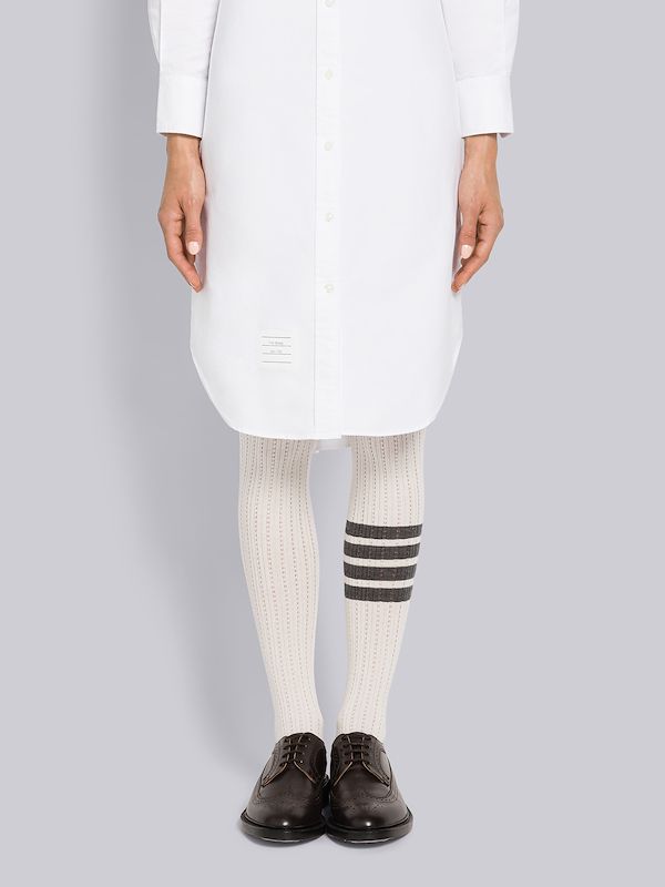 Washable Merino Wool Pointelle Stitch 4-Bar Tights