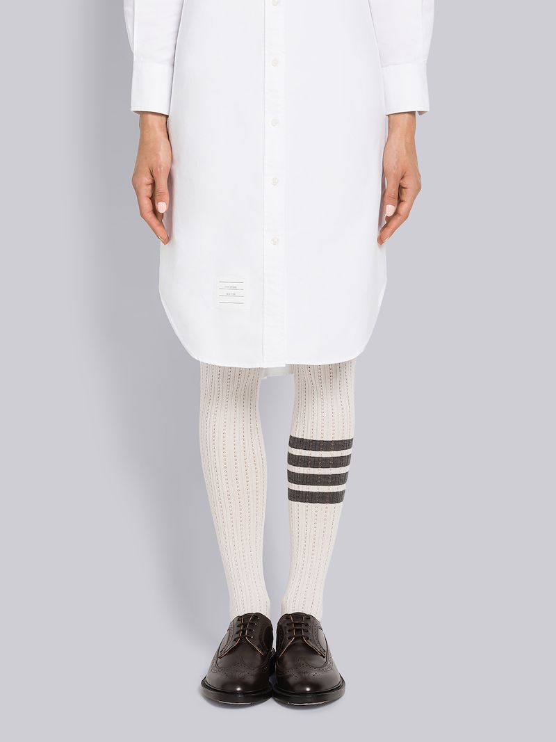 Washable Merino Wool Pointelle Stitch 4-Bar Tights