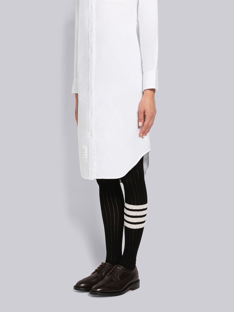 Washable Merino Wool Pointelle Stitch 4-Bar Tights