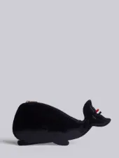 Whale Clutch Black Calf Leather