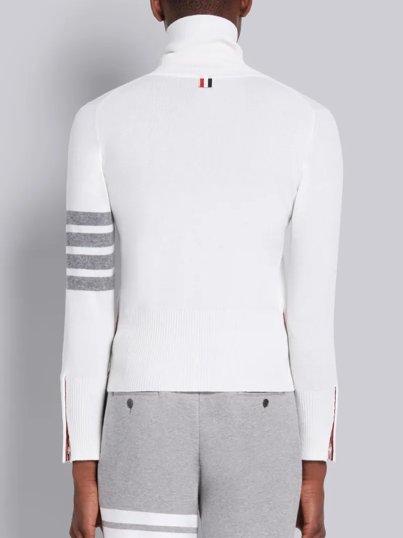 White Cashmere 4-Bar Turtleneck