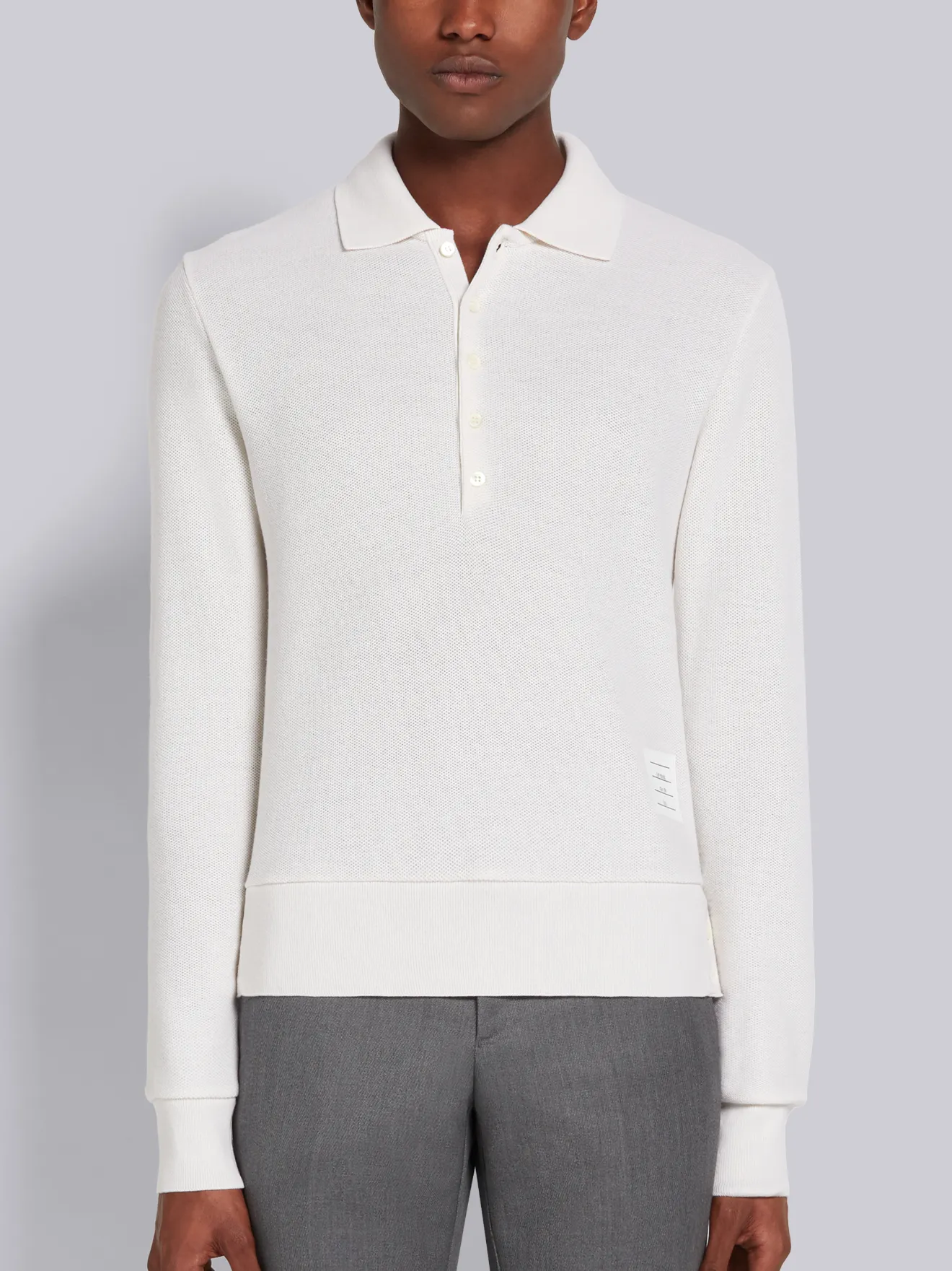 long sleeve polo with button cuffs