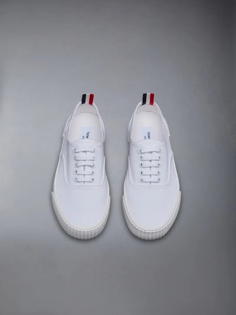 White Cotton Canvas Heritage Sneaker White Cotton Canvas Heritage Sneaker