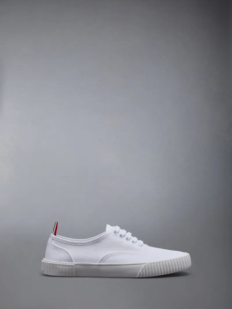 White Cotton Canvas Heritage Sneaker White Cotton Canvas Heritage Sneaker