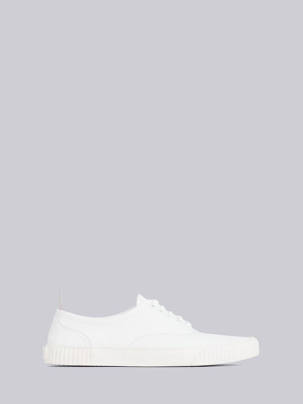 White Cotton Canvas Heritage Sneaker
