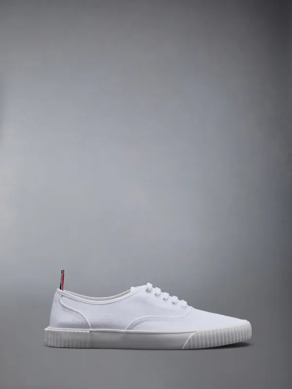 White Cotton Canvas Heritage Sneaker