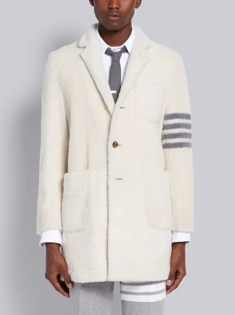 thom browne shearling peacoat