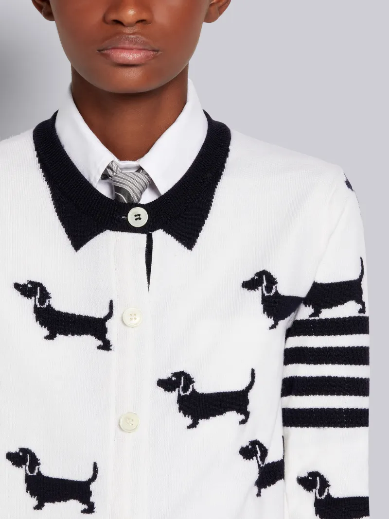 thom browne dog cardigan